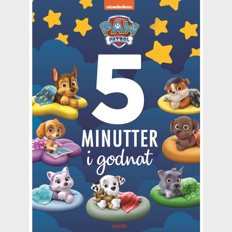 Fem minutter i godnat - PAW Patrol - Brnebog - hardcover