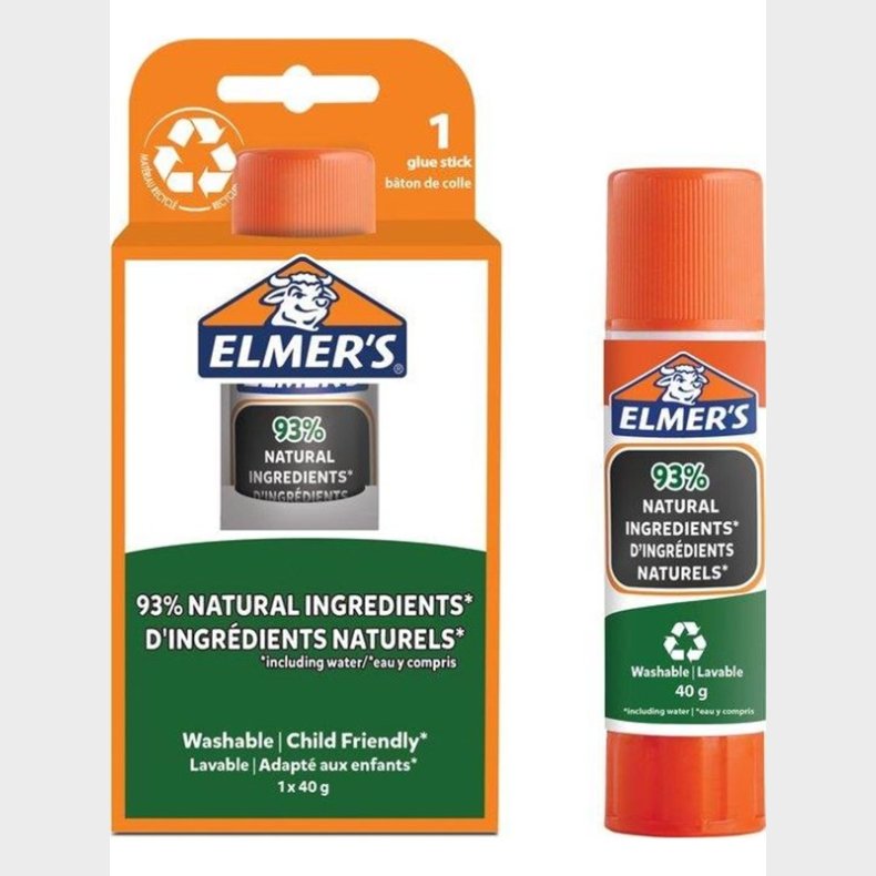 Elmer's Pure School limstifter | Gennemsigtig i tr tilstand | Vaskbar og brnevenlig | 40 g | 1 styk