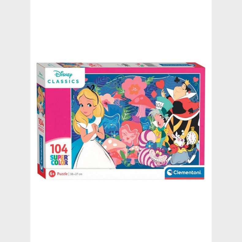 Clementoni Jigsaw Puslespil Disney - Alice in Wonderland 104st. gulv