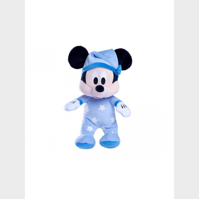 Disney Mickey Mouse Bamse GID Plush 25cm