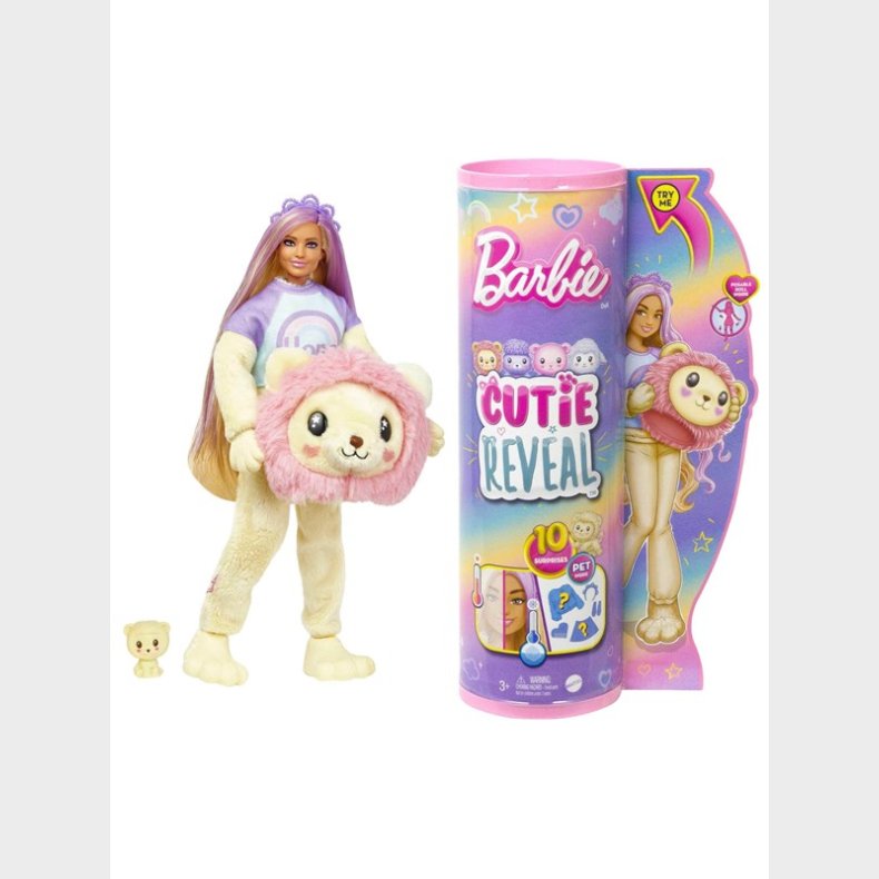 Barbie Cutie Reveal Cozy Cute Tees Lion Doll 30cm