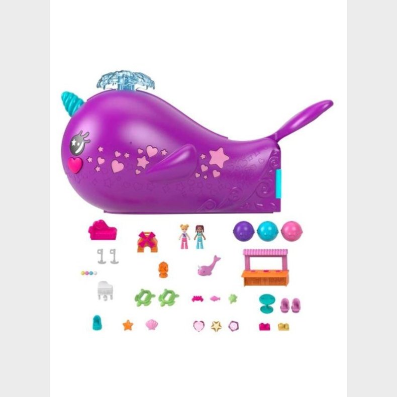 Mattel Polly Pocket Sparkle Cove Adventure Narwhal Adventurer