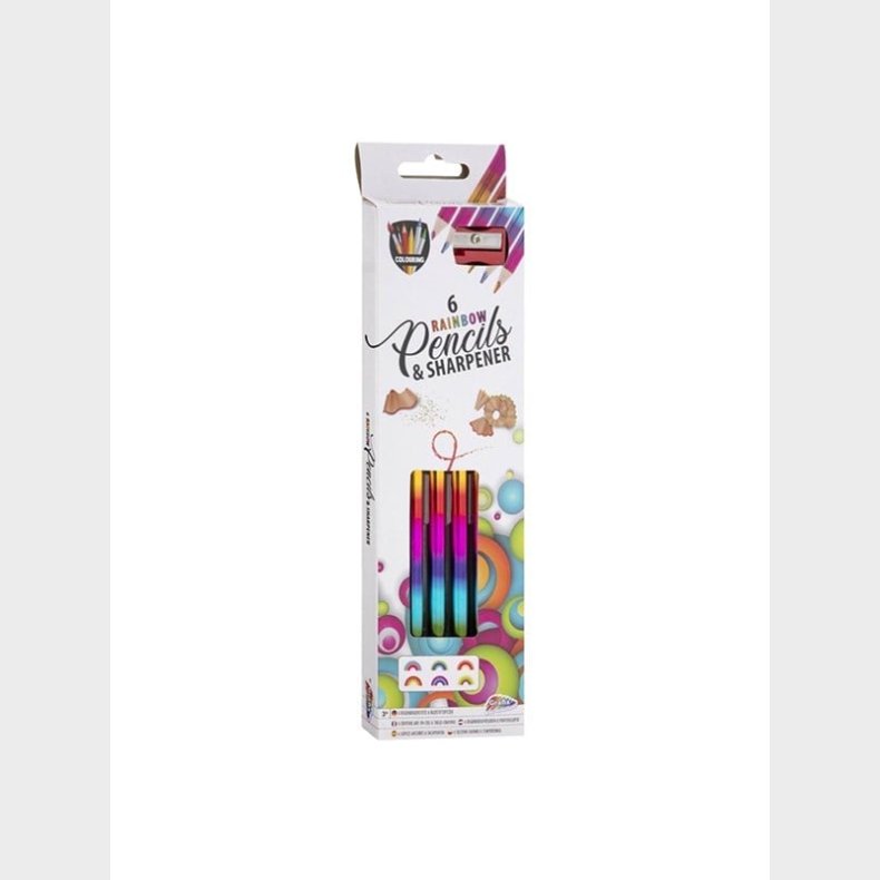 Grafix Pencils with Sharpener Rainbow