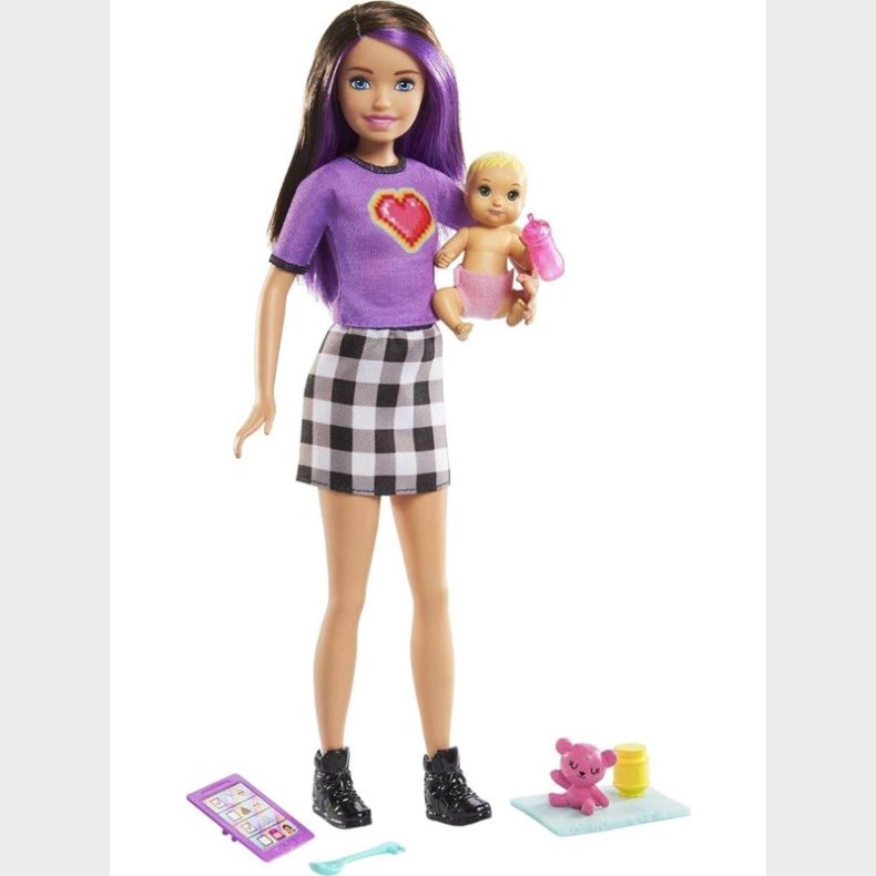 Barbie Skipper Babysitter (Brunette Doll with Baby Doll)