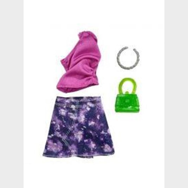 Barbie Complete Look Fashion - Pink Top &amp; Purple Skirt