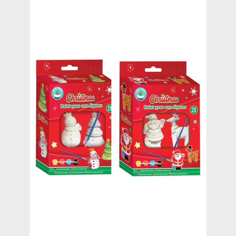 Grafix Paint your own Christmas figures set of 2 pieces