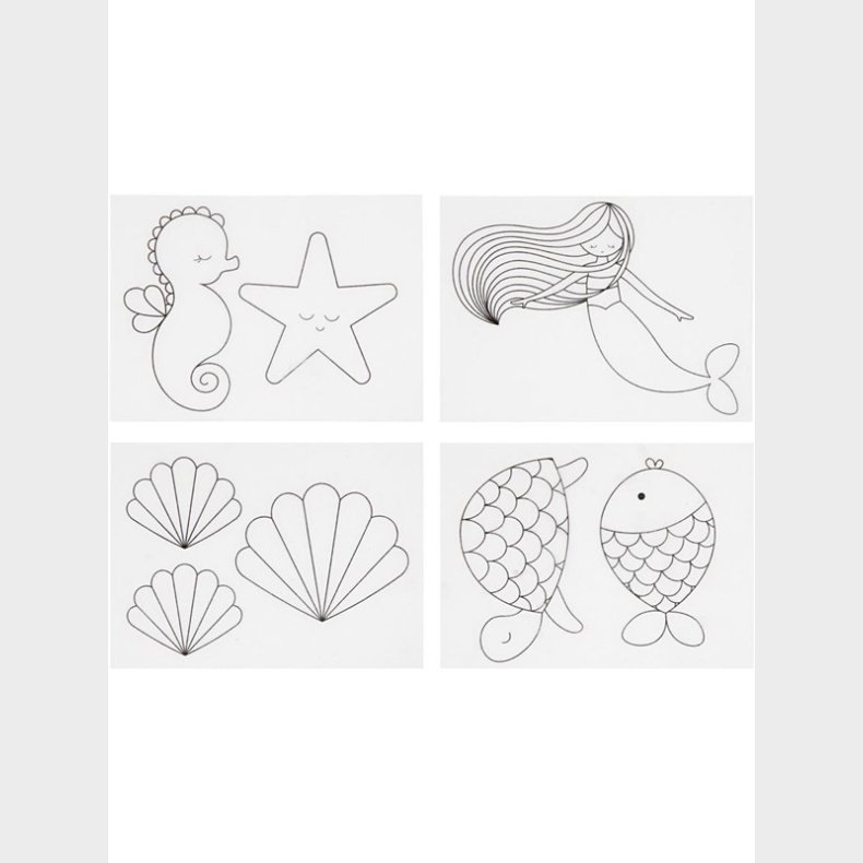 Creativ Company Sheets of Shrink Film with Mermaid Motifs 4 pcs.