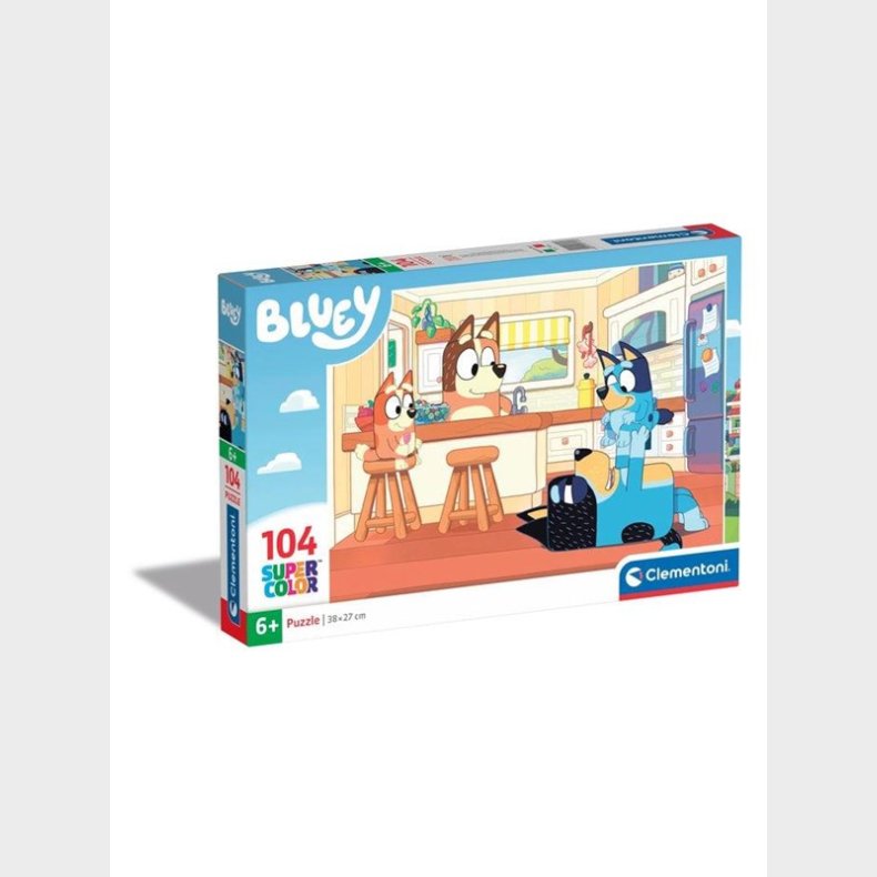 Clementoni Jigsaw Puslespil - Bluey in the Kitchen 104st. gulv