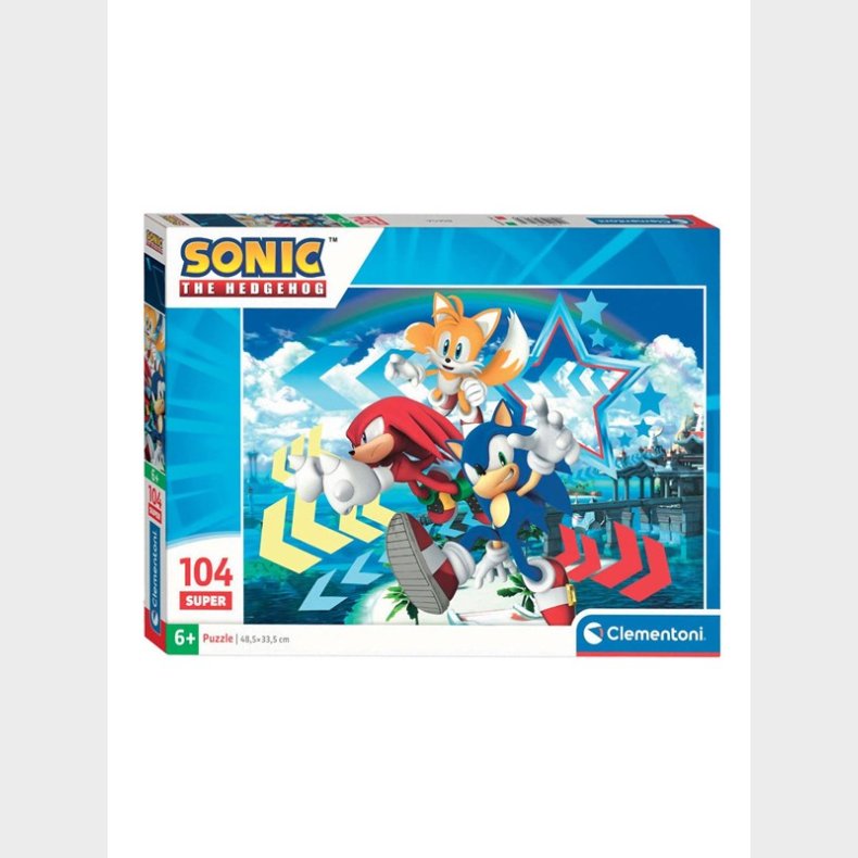 Clementoni Jigsaw Puslespil Super Sonic 104pcs. gulv