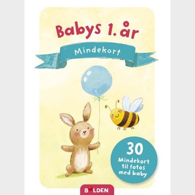 Babys frste r - mindekort - Brnebog - Board books