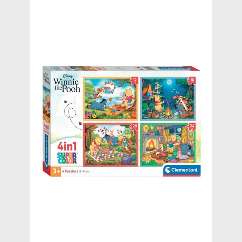 Clementoni Jigsaw Puslespil Color Disney Peter Plys 4in1 gulv