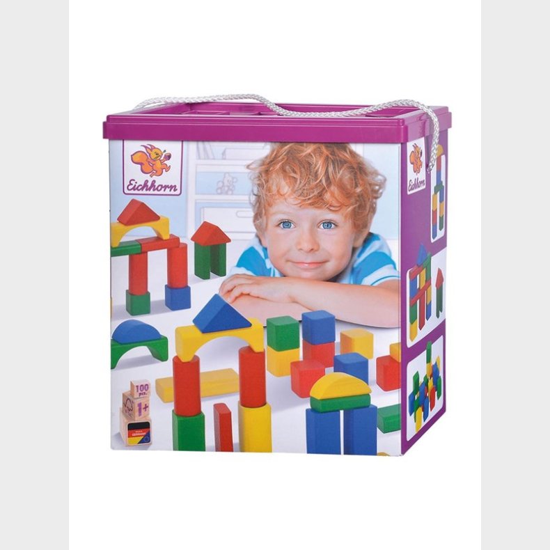 Eichhorn Wooden Colored Blocks 100dlg.