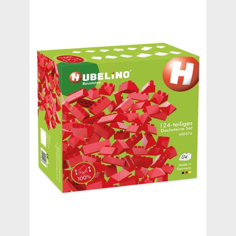 Hubelino Roof tile set Building blocks 124dlg.