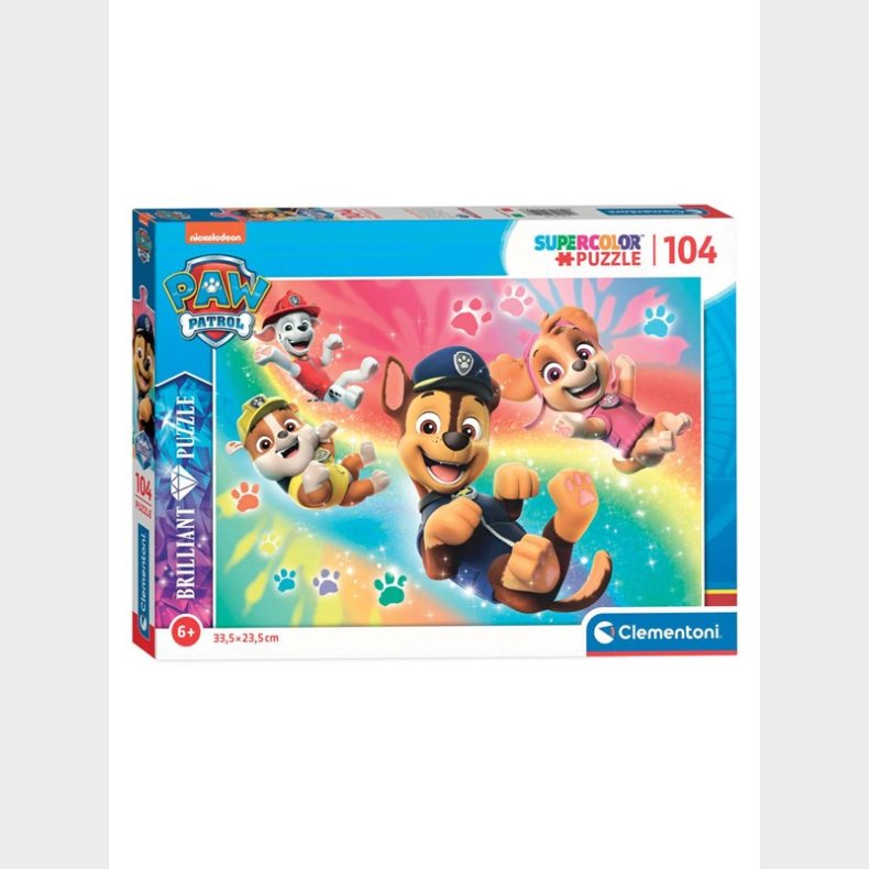 Clementoni Brilliant Jigsaw Puslespil Paw Patrol 104st. gulv