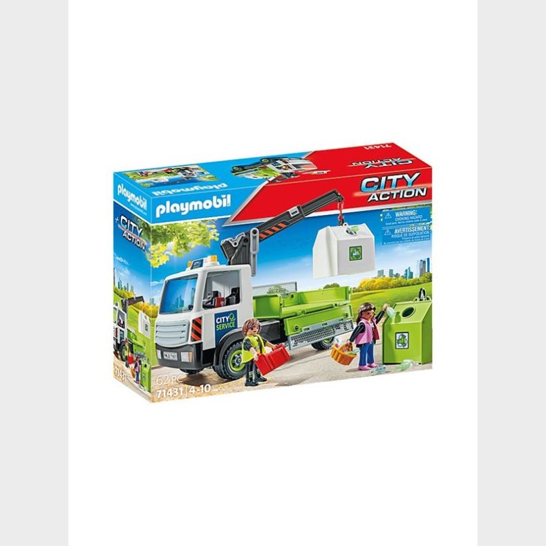 Playmobil City Action - Lastbil med container til genbrugsglas