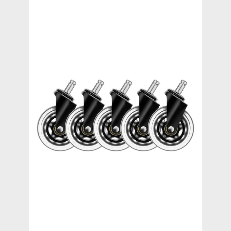 Deltaco Casters for gaming chairs 5pcs Black