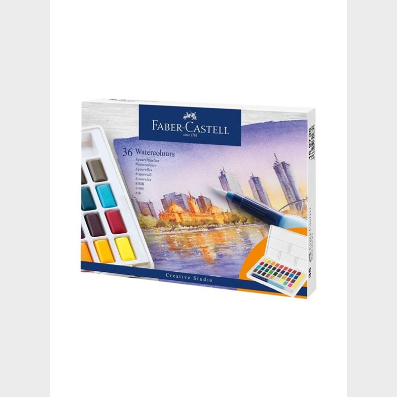 Faber Castell Creative Studio - paint set - 36-piece - watercolour - 36 colours - assorted colours