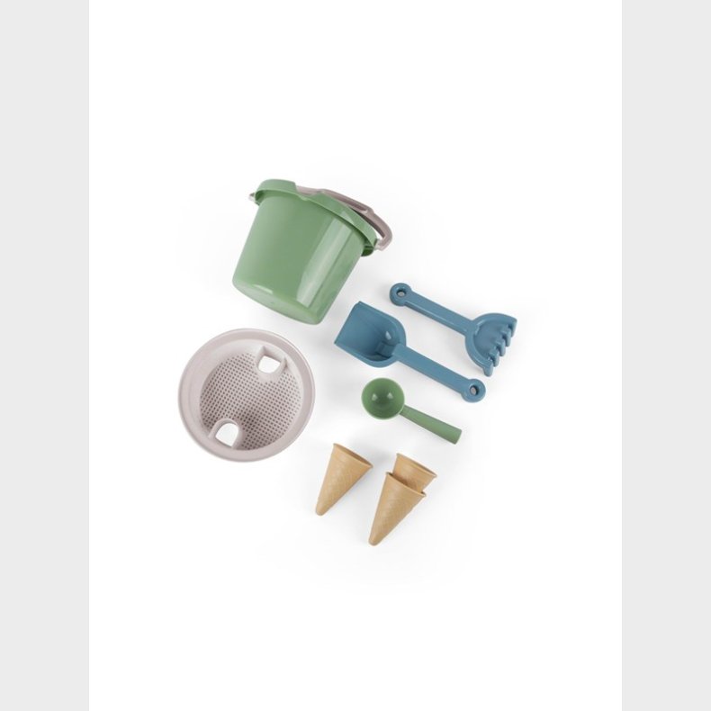 Dantoy Bucket set w. Ice cream cones - Green