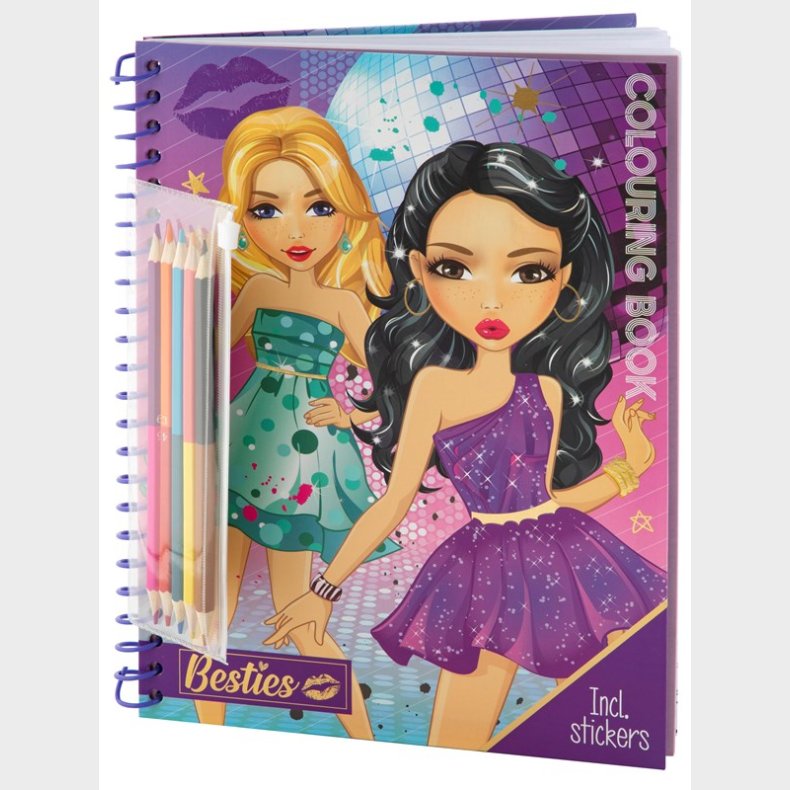 Colouring book A4 30 sheets+5 double-ended pencils - Brnebog - spiral binding