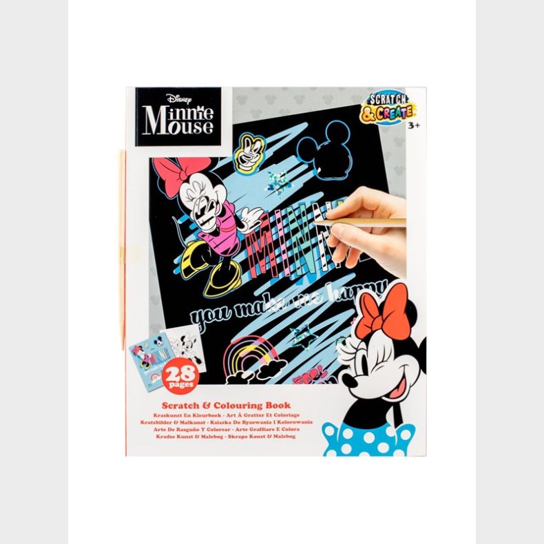 Canenco Minnie Mouse Scratch Art and Coloring Book