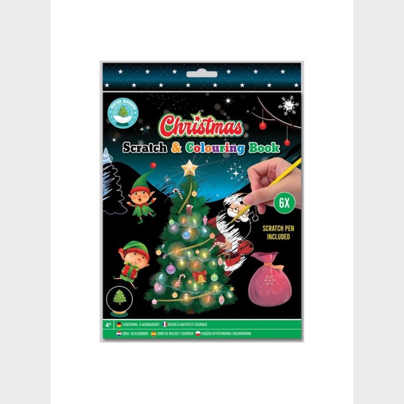 Grafix Scratch and Coloring Book Christmas