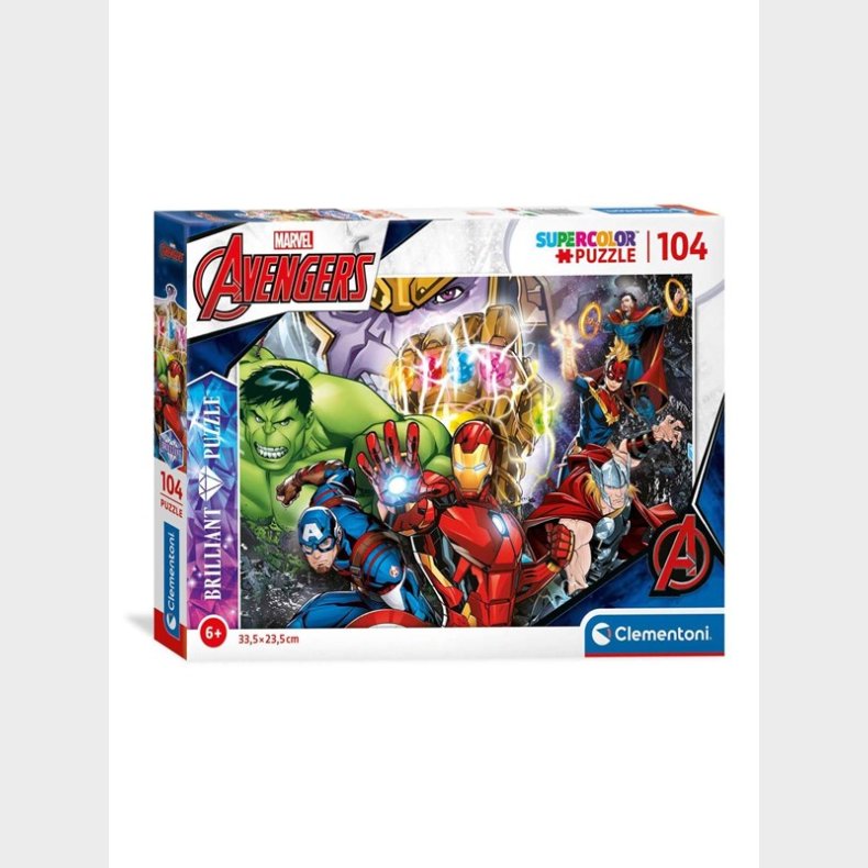 Clementoni Brilliant Puslespil Marvel Superheroes 104st. gulv