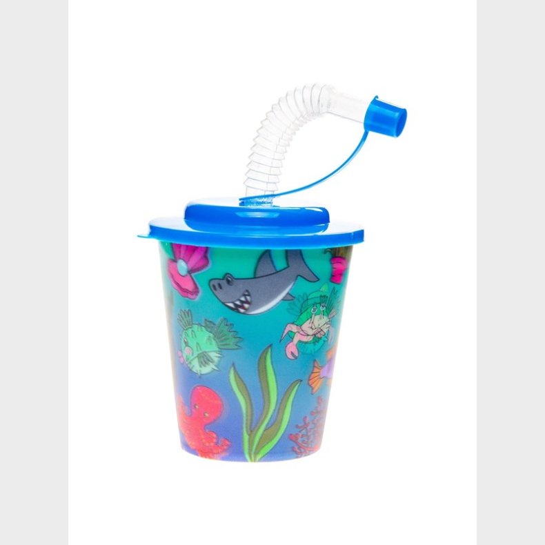 LG-Imports Cup with Lid and Straw Underwater World 12 pcs.