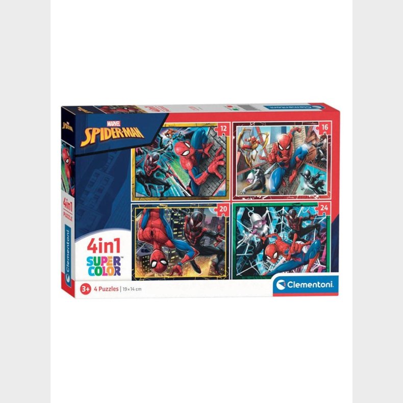 Clementoni Puslespil Marvel Spiderman 4in1 gulv