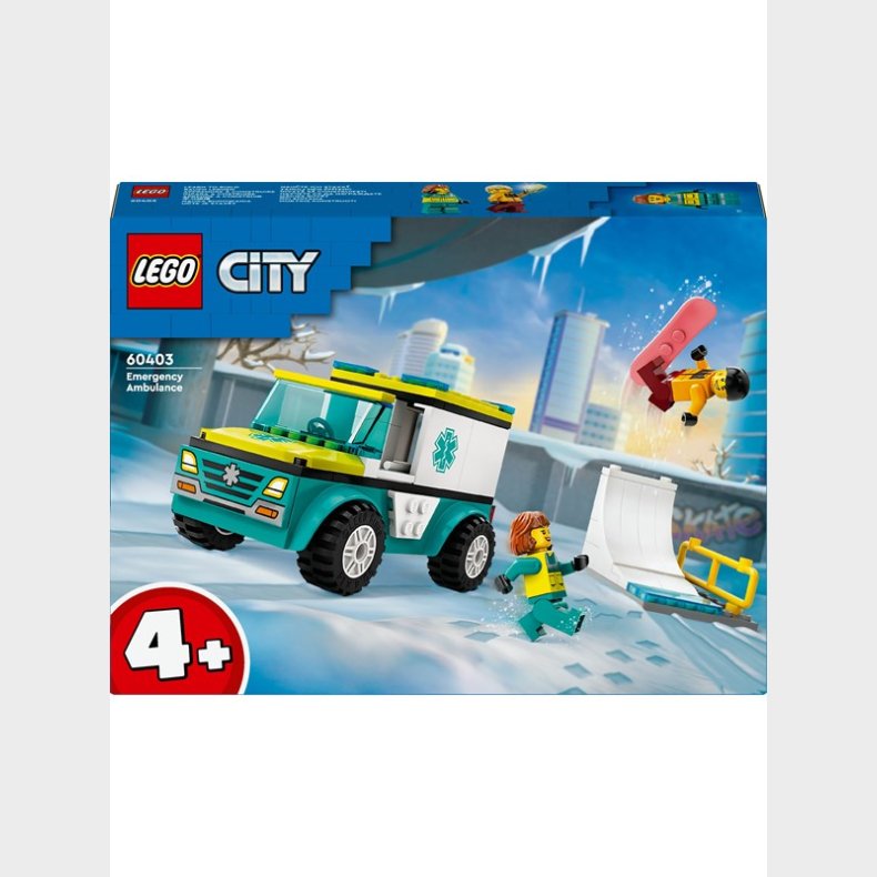 LEGO City 60403 Ambulance og snowboarder