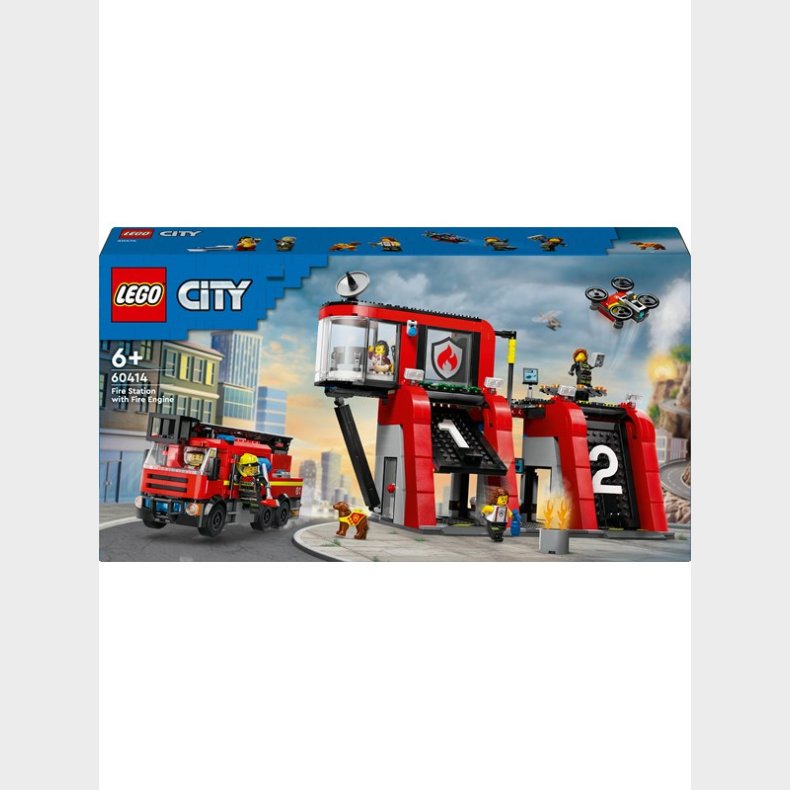 LEGO City 60414 Brandstation med brandbil