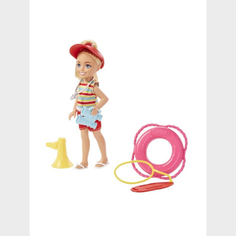 Barbie Chelsea Can Be... Lifeguard Doll And 6 Career-themed Accessories Including Life Buoy