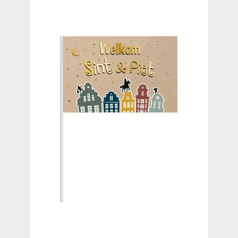 Folat BV Waving flag &apos;Welcome Sint &amp; Piet&apos; 30x20cm