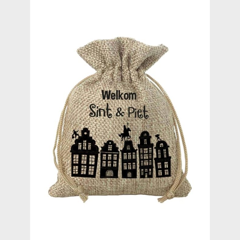 Folat BV Jute Gift Bag - Welcome Sint &amp; Piet