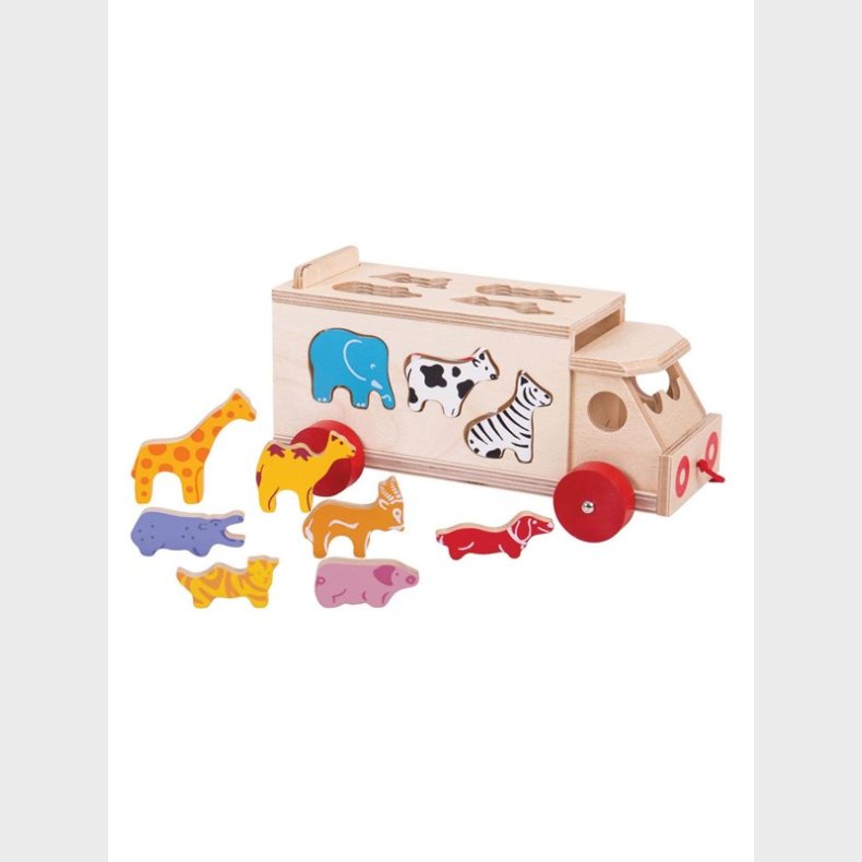 Bigjigs Wooden Shape Box Truck 11dlg.