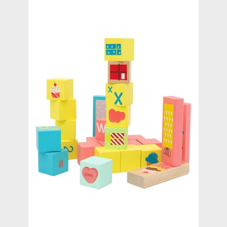 Classic World Wooden Sweet Cube Building Blocks