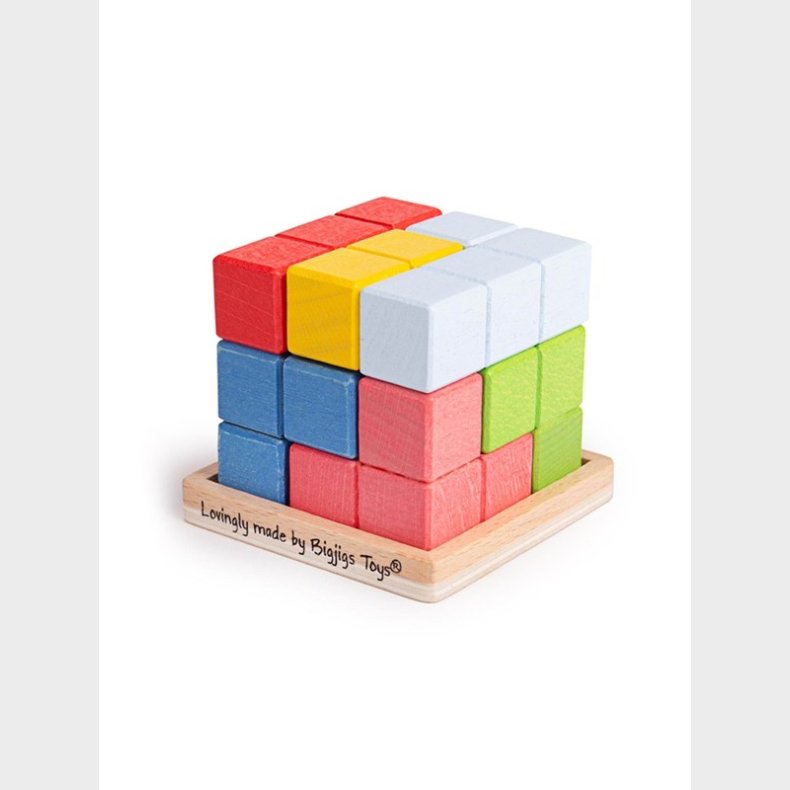 Bigjigs tren Lock-a-Cube Cube Puslespil