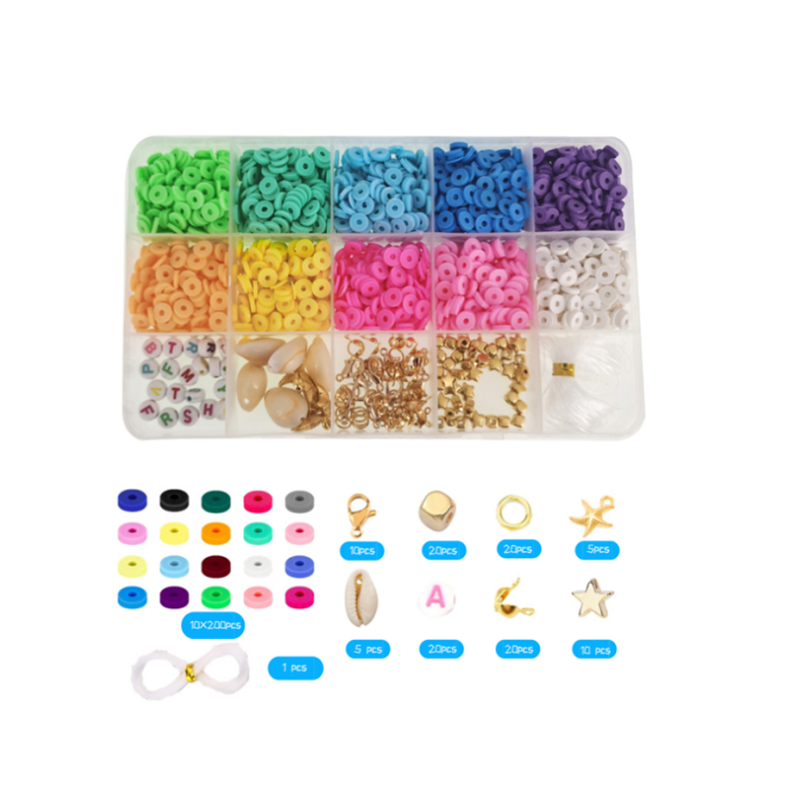 Pocket Money Smykkest med 1.000 Perler af Polymer Ler