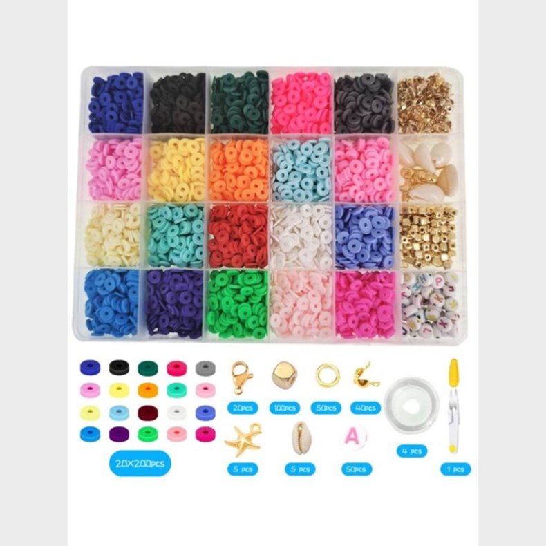 Pocket Money Smykkest med 4.000 Perler af Polymer Ler