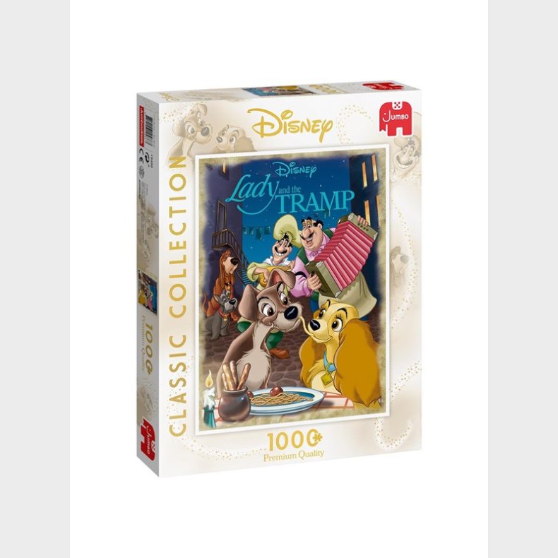 Jumbo Puslespil - Disney Classic Collection: Lady &amp; The Tramp (1000 pcs)