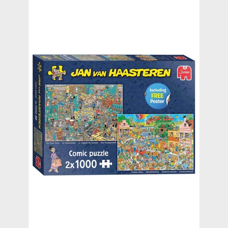 Jumbo Puslespil Jan van Haasteren - The Music Shop &amp; Holiday Knives (2X1000 pcs)