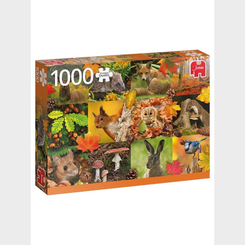 Jumbo Puslespil - Autumn dyr (1000 pcs)