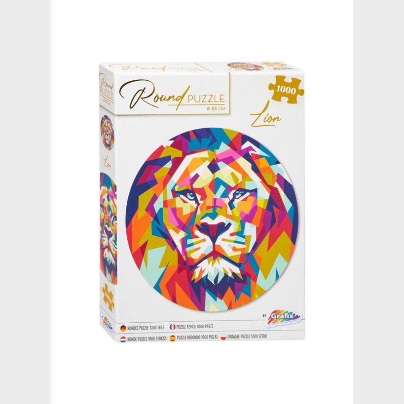 Creative Craft Group Round Jigsaw Puslespil Lion 1000pcs. gulv