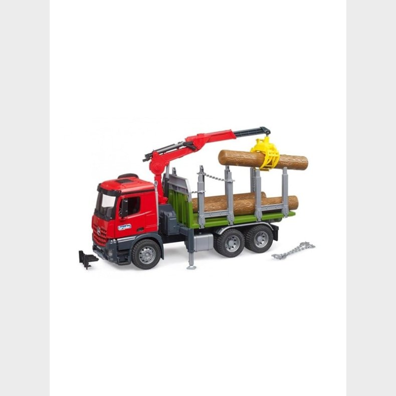 Bruder MB Arocs Timber truck with loading crane grab and