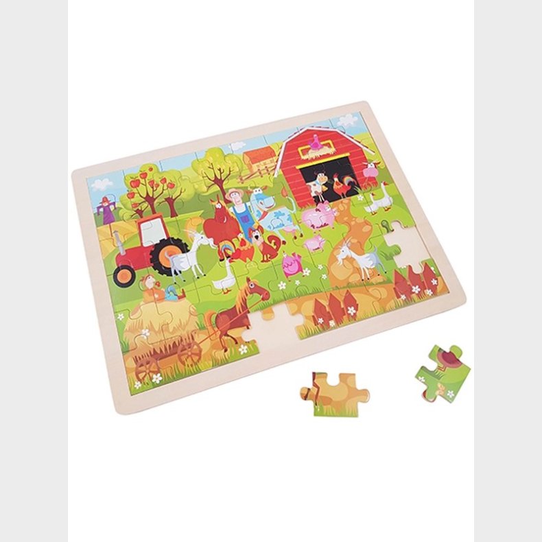 Playtr tren Jigsaw Puslespil Farm tr