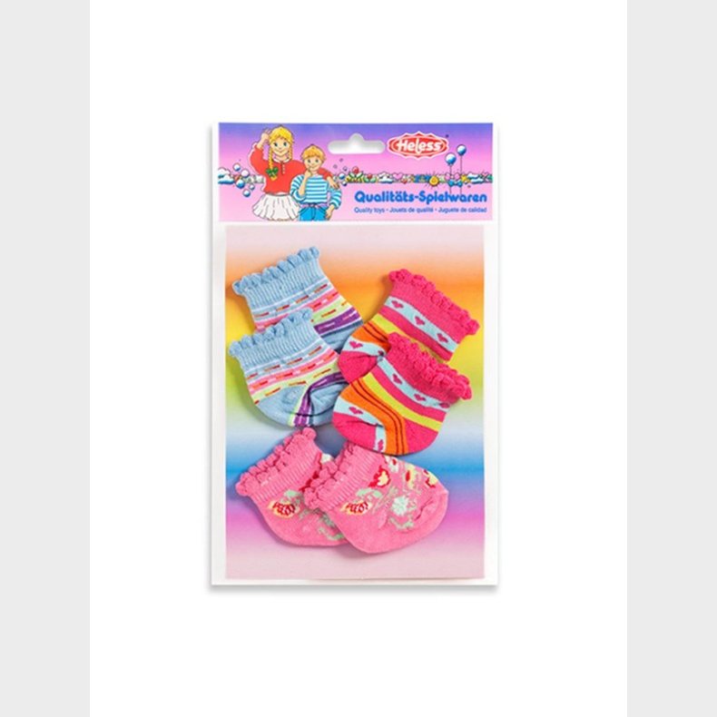 Heless Doll socks Colored 3 pairs 35-46 cm