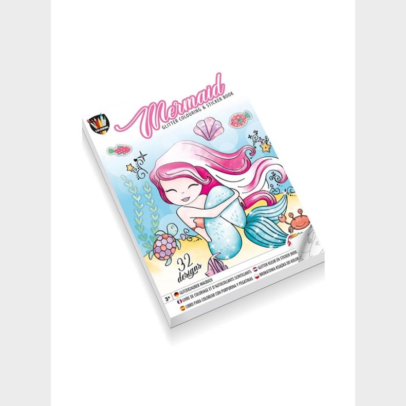 Creative Craft Group Glitter Coloring and Sticker Book - Mermaid