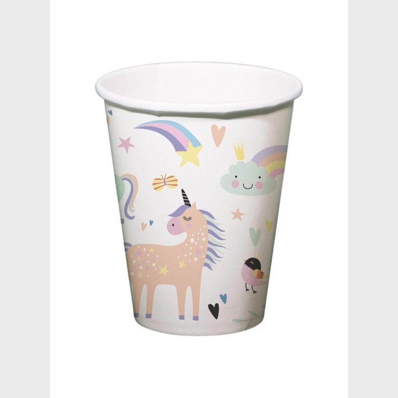 Folat BV Paper Cups Unicorns &amp; Rainbows 250ml 6 pcs.