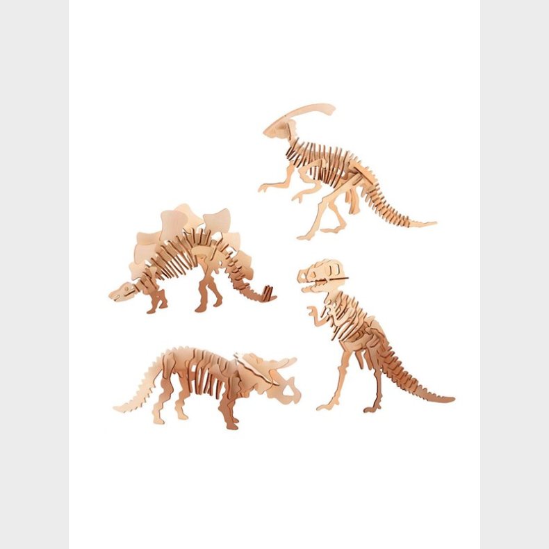 Johntoy Wooden Dinosaur 3D Construction Kit (Assorted)