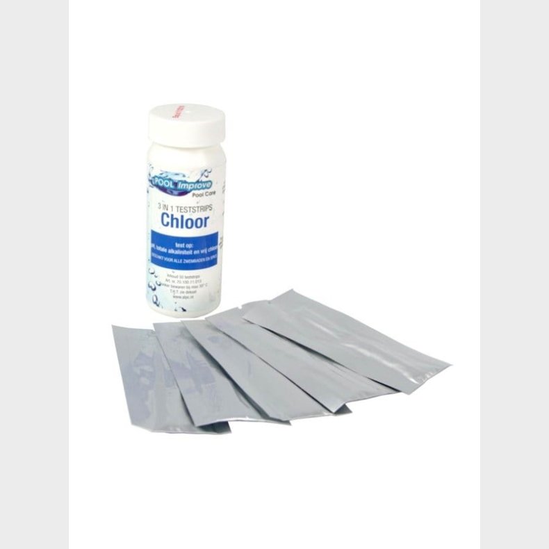 Bestway Pool Improve 3in1 Test Strips pH/Alkalinity/Chlorine 50 pcs.