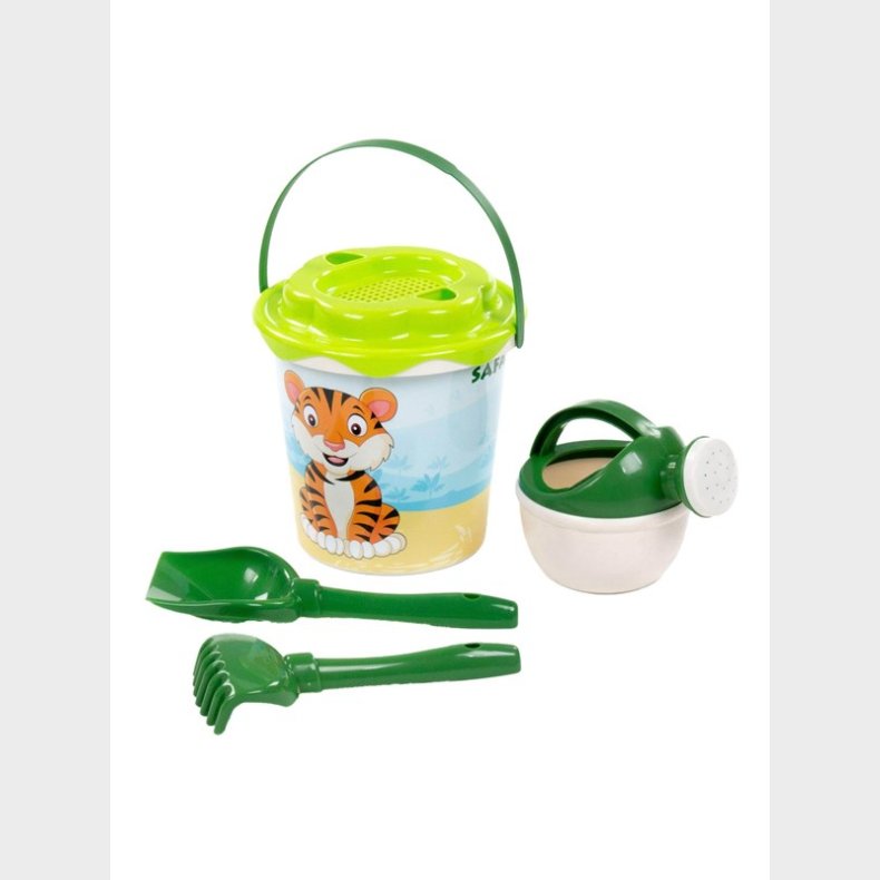 Cavallino Toys Cavallino Safari XL Bucket Set Green with Watering Can 5 pcs.